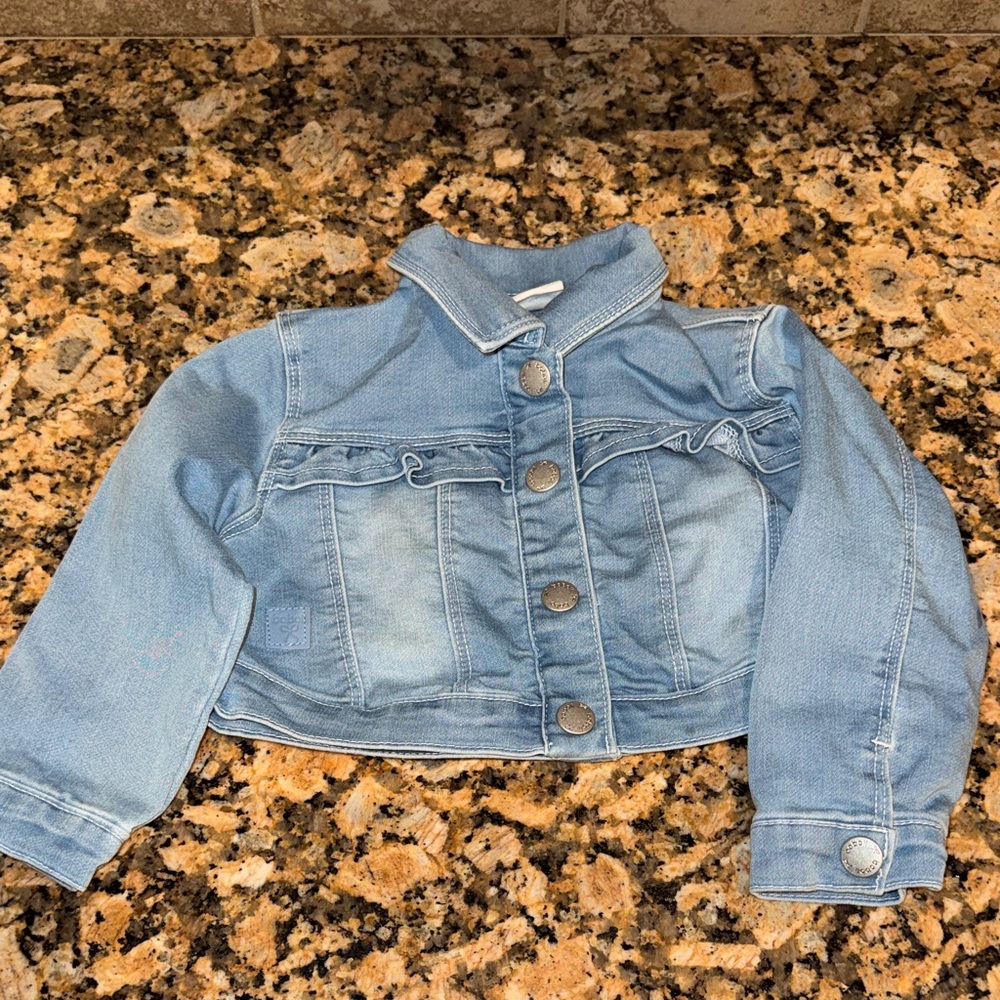 Baby girl ruffle Light Blue Denim Jacket